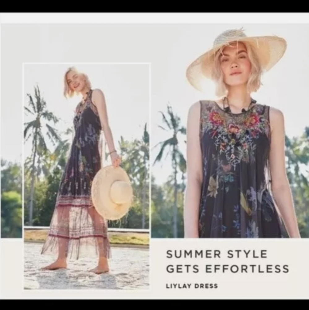 Johnny Was Biya Liylay Embroidered Maxi Dress